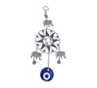 D'éléphant Bleu Mauvais Œil - Carillon À Vent, Décoration De Marionnette Vintage, Pendentif De Voiture, Protection, Bénédiction | Rétroviseur De Fenêtre De Bureau À Do