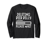 Deleting Beer Belly Please Wait Loading Bar Funny Gym Manche Longue