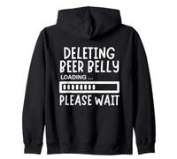 Deleting Beer Belly Please Wait Loading Bar Funny Gym Sweat à Capuche