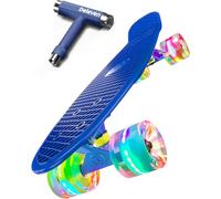 Deleven Skateboard 56cm avec Roues LED, Outil de Skate et Roulements ABEC 7 - pour Enfants Débutants Filles Garçons Adolescents Adultes