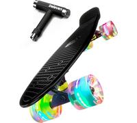 Deleven Skateboard 56cm avec Roues LED, Outil de Skate et Roulements ABEC 7 - pour Enfants Débutants Filles Garçons Adolescents Adultes