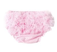 DELEY Bloomer, pour bébé fille, solide, avec dentelle, à porter sous une robe, tient bien la couche, Rose, L