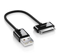 deleyCON 0,15m Câble USB 30 Broches Connecteur Dock Câble de Synchronisation de Chargement & de Données Compatible avec IPhone 4s 4 3Gs 3G IPad IPod - Noir