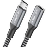 deleyCON 0,5m 100W 10 Gbps USB-C Rallonge Court (USB 3.2 Gen2) PD 3.0 Charge Liaison Données 4K@60Hz pour iPhone 17 16 15 Pro Max Air Galaxy A16 A26 A56 S26 S25 S24 iPad SSD HDD MacBook PS5