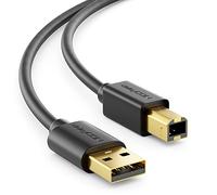 deleyCON 0,5m Câble Imprimante & Scanner USB 2.0 USB-A vers USB-B - Noir | Câble de données court de 50 cm, prise USB A vers prise USB B, pour imprimantes, scanners et imprimantes