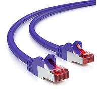 deleyCON 0,5m Câble Réseau Cat6-1 000 Mbit/s (Cuivre, S/FTP, sans Halogène) RJ45 Gigabit Câble Patch Ethernet LAN - pour DSL, Internet, Wi-Fi, Switch, Routeur, Modem, Panneau de Brassage - Violet