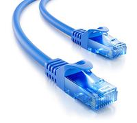 deleyCON 0,5m Câble Réseau Ethernet LAN Gigabit CAT.6 Câble RJ45 CAT6 Compatible avec CAT.5 CAT.5e CAT.6a Cat.7 - Bleu