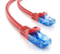 deleyCON 0,5m Câble Réseau Ethernet LAN Gigabit CAT.6 Câble RJ45 CAT6 Compatible avec CAT.5 CAT.5e CAT.6a Cat.7 - Rouge