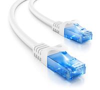 deleyCON 0,5m Câble Réseau Ethernet LAN Gigabit CAT.6 Câble RJ45 CAT6 Compatible avec CAT.5 CAT.5e CAT.6a Cat.7 - Blanc
