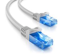 deleyCON 0,5m Câble Réseau Ethernet LAN Gigabit CAT.6 Câble RJ45 CAT6 Compatible avec CAT.5 CAT.5e CAT.6a Cat.7 - Gris