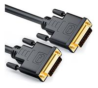 deleyCON 0,5m Court DVI Câble 24+1 - DVI-D Dual Link - HDTV 1080p Full-HD 3D Ready - Adaptateur Liaison Moniteur avec Noyau Ferrite - Noir