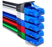 deleyCON 0,5m Set de 5 Câbles Réseau CAT6 - U-UTP RJ45 Court pour LAN, Ethernet, DSL, Switch, Routeur, Modem, Répéteur, Panneau de Brassage - Coloré