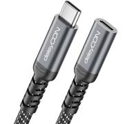deleyCON 1,5m 100W 20 Gbps USB-C Rallonge Câble (USB 3.2 Gen 2x2) PD 3.0 Recharge Liaison Données 4K@60Hz pour iPhone 17 16 Pro Max Air Galaxy A16 A56 S26 S25 S24 iPad MacBook Tablette Notebook