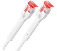 deleyCON 1,5m Câble Patch CAT6a SLIM (10 Gbit/s, Cuivre) Câble Réseau Gigabit Ethernet RJ45 POE CAT 6 LAN pour Panneau de Brassage PC PS5 Routeur Modem TV Switch Ordinateur Portable Blanc