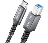 deleyCON 1,5m Câble USB 3.0 USB-C vers USB-B Câble Imprimante/données 5 Gbit/s pour Imprimante, Scanner, Disque Dur Externe, Station D’accueil, Moniteur, Upstream, Noir
