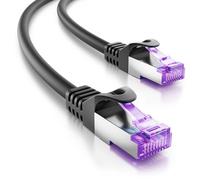 deleyCON 1,5m CAT7 Câble Réseau - 10 Gigabit - Câble de Raccordement RJ45 Câble Ethernet (Cuivre, SFTP PiMF Blindage) - pour Highspeed LAN DSL Switch Modem Routeur Panneau de Brassage - Noir