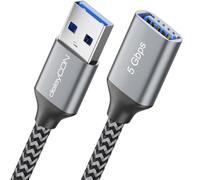 deleyCON 1,5m USB 3.0 Rallonge 5Gbps (A Fiche vers A Prise) - Câble pour Clavier, Souris, Imprimante, Scanner, Caméra, Disque Externe etc.