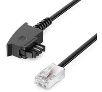 deleyCON 10m Câble de Routeur TAE-F Sur RJ45 (8P2C) Câbles de Raccordement Compatible avec DSL ADSL VDSL Fritzbox Internet Toupie vers la Prise Téléphonique TAE Noir