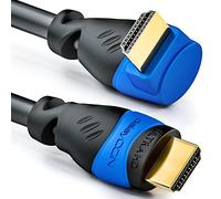 deleyCON 10m Câble HDMI Coudé (Angle 90°) - UHD 4K 1080p 2160p EARC - pour TV, Barre de Son, Moniteur, PC, Ordinateur Portable, Projecteur, PS5, Xbox - Noir