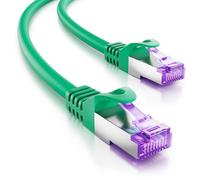 deleyCON 10m CAT7 Câble Réseau - 10 Gigabit - Câble de Raccordement RJ45 Câble Ethernet (Cuivre, SFTP PiMF Blindage) - pour Highspeed LAN DSL Switch Modem Routeur Panneau de Brassage - Vert
