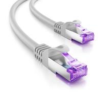 deleyCON 10m CAT7 Câble Réseau - 10 Gigabit - Câble de Raccordement RJ45 Câble Ethernet (Cuivre, SFTP PiMF Blindage) - pour Highspeed LAN DSL Switch Modem Routeur Panneau de Brassage - Gris