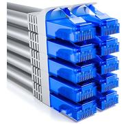deleyCON 10x 1m CAT6 Set de Câbles Réseau - U-UTP RJ45 CAT-6 Câble LAN Câble Patch Ethernet Câble DSL Switch Routeur Modem Répéteur Panneau de Brassage - Gris