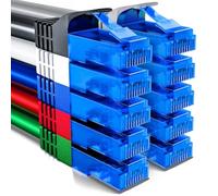 deleyCON 10x 2m CAT6 Câble Réseau set - U-UTP RJ45 CAT-6 LAN Câble Patch Ethernet DSL Switch Routeur Modem Répéteur Panneau Patch - Coloré