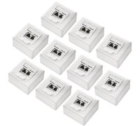 deleyCON 10x Cat 6a Universel Prise Réseau comme Un Ensemble - 2X Port RJ45 - Blindé - Surface ou Affleurant - 1 Gigabit Ethernet