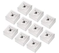 deleyCON 10x CAT6a Universel Prise Réseau - 1x Port RJ45 - Blindé - Surface ou Affleurant - 10 Gigabit Ethernet Réseau - EIA/TIA 568B - Blanc
