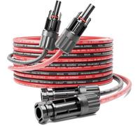 deleyCON 15m PV4 Câble Solaire Kit de Rallonge 6mm² pour Le Câble pour Installations Photovoltaïques - pour Câblages Sériels et Parallèles - 1kV AC 1,5kV DC - Résistant aux Intempéries & UV IP68