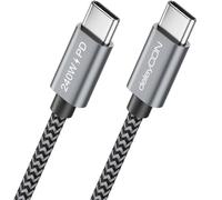 deleyCON 1m 240W USB-C Câble Charge Rapide PD3.1 - USB C vers C - Liaison pour iPhone 17 16 15 Pro Max Air Galaxy A16 A17 A56 S25 S24 S23 Pixel iPad Pro MacBook AirPods Tablette Switch PS5