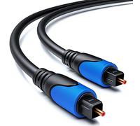 deleyCON 1m Câble Audio Numérique Optique SPDIF 2x Prise Toslink Câble Numérique Câble Audio LWL Câble Numérique à Fibres Optiques