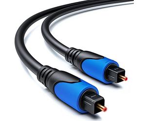 deleyCON 1m Câble Audio Numérique Optique SPDIF 2x Prise Toslink Câble Numérique Câble Audio LWL Câble Numérique à Fibres Optiques