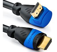 deleyCON 1m Câble HDMI Coudé (Angle 270°) - UHD 4K HDR 1080p 2160p EARC - pour TV, Barre de Son, Moniteur, PC, Ordinateur Portable, Projecteur, PS5, Xbox - Noir