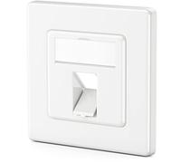 deleyCON 1x Boîtier de Raccordement 1 Port - Boîtier Vide pour Modules Keystone - Prise de Données Encastrable - Sortie 45° Inclinée pour Keystones