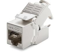 deleyCON 1x Module Jack CAT6a Keystone Câble de Brassage Câble Réseau Connecteur STP Blindage Prise Réseau RJ45 Panneau de Brassage Support Keystone Extension