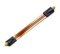 deleyCON 1x Passe-câble pour Câble Satellite - Longueur Totale 26cm Dont 17cm Flexible - pour Fenêtres et Portes - Plaqué Or, Ultra-plat, Blindé, avec Pastilles Adhésives - Cuivre