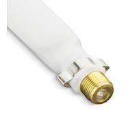 deleyCON 1x Traversée de Fenêtre Câble SAT 21,5cm de Longueur 16cm Flexible Ponte Fenêtres et Portes Extrêmement Plat 2mm Blindé - Blanc
