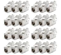 deleyCON 24x Module Keystone Cat 7 Optimal pour Câbles CAT7/CAT6/CAT6a - Compatible avec Câbles D’Installation, de Raccordement et Réseau - Blindage STP - Port RJ45-1000 MHz, 10 Gbit/s - (LSA)