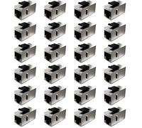 deleyCON 24x Modules Keystone Cat6a - Coupleur pour Cordons 10 Gbit/s, Blindé - 2x Prise RJ45 - pour Panneau de Brassage/Support Keystone - Extension