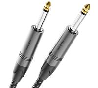 deleyCON 2m Câble pour Instruments 6,35mm vers Jack 6,35mm Mono AUX - Qualité Studio - En Cuivre pur OFC (AWG24) - Câble Jack pour Guitare Électrique Amplificateur de Basses Mixeur Piano Électrique