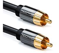 deleyCON 2m Câble Subwoofer - Cinch RCA Coaxial Numérique - Fiches Dorées - Liaison Audio - Subwoofer AV Receiver Amplificateur Home Cinéma