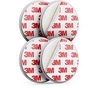 deleyCON 2X Montage Magnétique pour Détecteurs de Fumée, Détecteurs d'Incendie Support Magnétique Surface Adhésive Diamètre 65mm