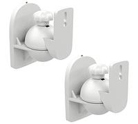 deleyCON 2X Support Mural Universel pour Enceintes Fixation de Boîtes Rotation + Inclinaison Résistant à Une Charge Max. 3,5kg Montage Mural + Montage au Plafond - Blanc