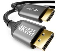 deleyCON 3,0m 4K Câble DisplayPort vers HDMI (pour Moniteur/Téléviseur/Projecteur HDMI) 4K@60Hz, 1080P WQHD @165Hz 144Hz 120Hz 60Hz - Adaptateur DP vers HDMI pour Carte Graphique DP PC Gaming