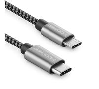 deleyCON 3,0m Câble Adaptateur USB-C vers Micro USB - Câble de Charge et Données - pour Smartphone, Tablette, Appareil Photo, Chargeur, Notebook, etc. - Noir