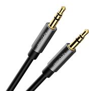 deleyCON 3,0m Câble Jack Audio Stéréo AUX - Câble Jack 3,5 mm - Fiche en Métal - pour Téléphone Portable, Smartphone, Tablette, Casque, Récepteur HiFi (Extra fin et Flexible)