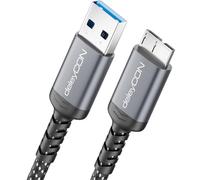 deleyCON 3,0m Câble USB 3.0 Micro-B 5 Gbps - USB-A vers Micro-B - Câble de Données pour Disque Dur Externe HDD/SSD - pour Toshiba, WD, Seagate, Samsung Galaxy S5/Note 3/Note Pro 12.2, etc.