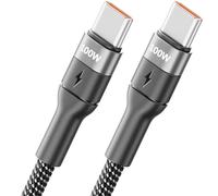 deleyCON 3,0m Câble USB-C (100W Charge Rapide) - PD 3.0 PPS - C vers C - Câble de Charge pour iPhone 17, 16, 15, Pro, Max, Air, Galaxy A16, A56, S25, S24, S23, Pixel, iPad Pro, MacBook, AirPods