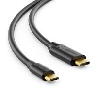deleyCON 3,0m Câble USB-C vers Micro-USB - Câble de Charge & de Données - Compatible avec Téléphone, Smartphone, Tablette avec Port Micro-USB ou Adaptateur de Charge, Ordinateur Portable - Noir